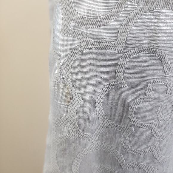 flounce TBD Women's Floral Silver Sleeveless Shift Dress Silk Bow Size Medium - Picture 7 of 8